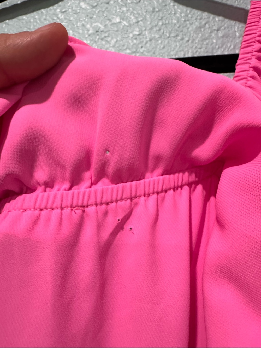 Amanda Uprichard Ali Romper Hot Pink Off-Shoulder Dress - Picture 9 of 9
